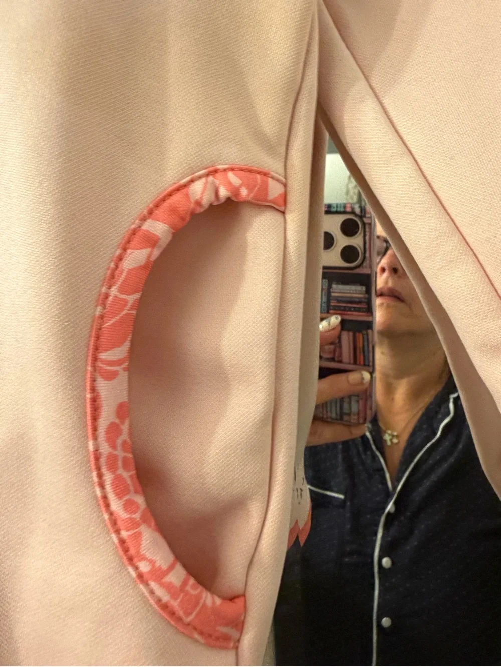 Nike Girls Light Pink Zip Hoodie with Coral Trim